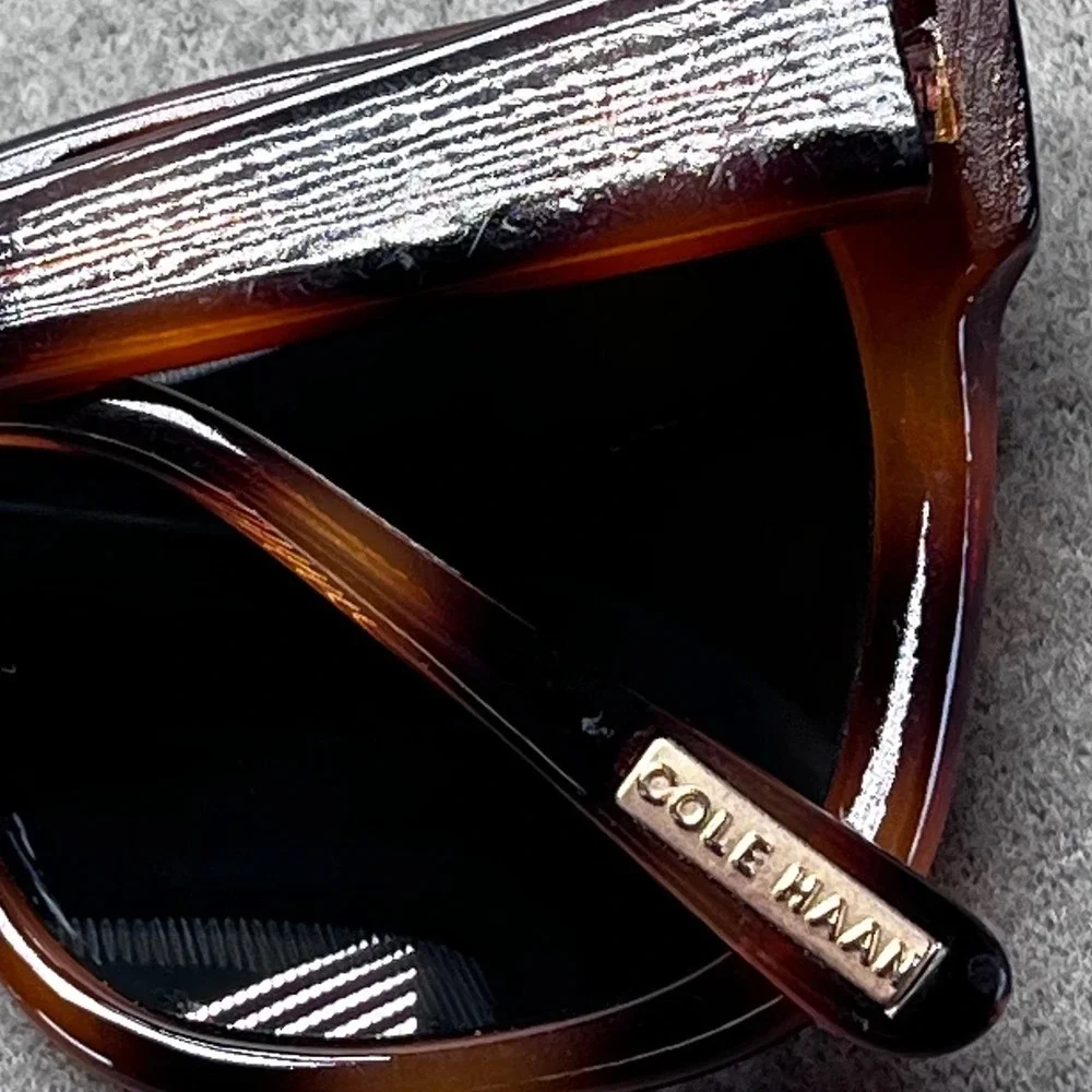 Cole Haan Sunglasses Brown Tortoise Acetate Square CH7022 55-18-142 Classic